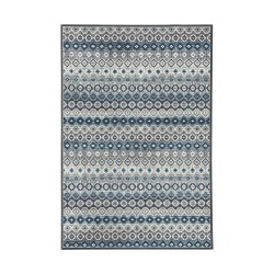 Modern İskandinav Kilim desenli Salon Mutfak Oda Halısı Mavi Gri Halı Kaymaz Yıkanabilir