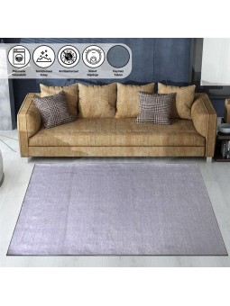 Modern Şönil Dokuma Halı Salon Halısı Kaymaz Tabanlı Açık Gri