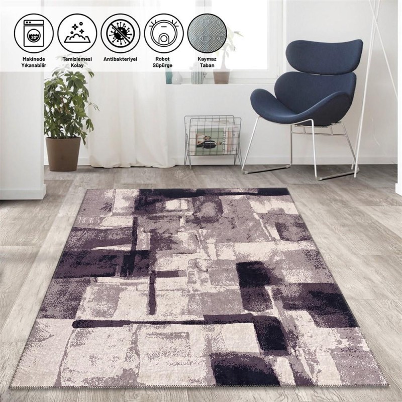 Modern abstrak Geometrik desenli pastel Gri Halı Kaymaz Taban Makinada Yıkanabilir Modern abstrak Geometrik desenli pastel Gri Halı Kaymaz Taban Makinada Yıkanabilir
