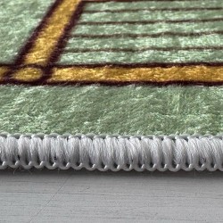 Çocuk Bebek odası eğitici oyun Halısı Trafik temalı Yeşil Gri Halı Kaymaz Taban Yıkanabilir