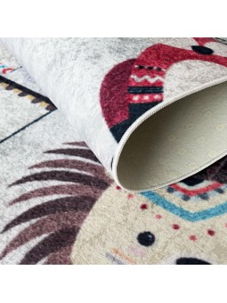 Çocuk Bebek Odası eğitici oyun Halısı Seksek Gri Halı Yıkanabilir Kaymaz