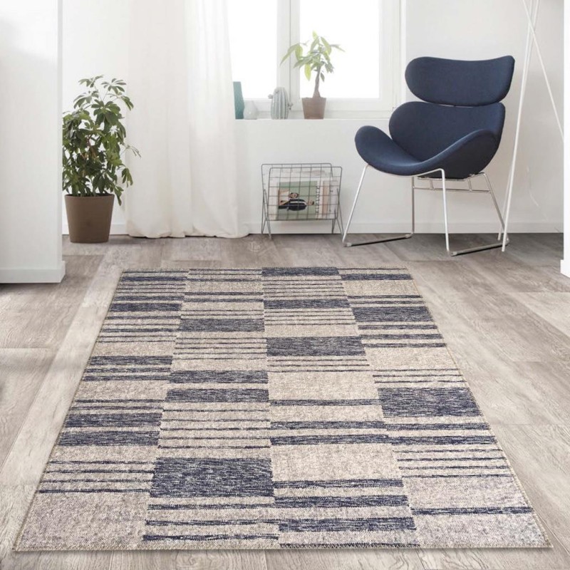 Çizgi tarama Modern desenli Gri Bej Halı Kaymaz Taban Makinada Yıkanabilir Çizgi tarama Modern desenli Gri Bej Halı Kaymaz Taban Makinada Yıkanabilir