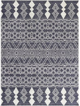 Marokan tarzı Salon Halısı otantik kilim desenli Koyu Gri Halı Kaymaz Taban Makinada Yıkanabilir