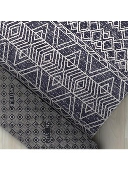 Marokan tarzı Salon Halısı otantik kilim desenli Koyu Gri Halı Kaymaz Taban Makinada Yıkanabilir