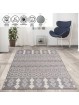 Marokan tarzı Salon Halısı otantik kilim desenli Açık Gri Halı Kaymaz Taban Makinada Yıkanabilir