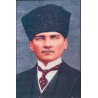 Dekoratif Sünger dolgulu Duvar Halısı ATATÜRK Kalpak Portre 80x120 cm