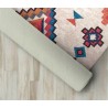  İskandinav otantik kilim desenli Krem Renkli Modern Halı Kaymaz Taban Makinada Yıkanabilir