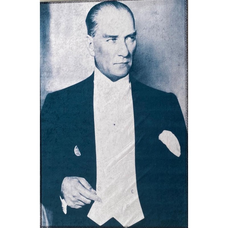 Dekoratif Sünger dolgulu Duvar Halısı ATATÜRK Portre 80x120 cm