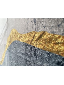 Bambu Halı Salon Halısı Post Pelüş Halı Modern desenli Gold Krem