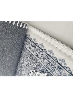 Bambu Halı Salon Halısı Post Pelüş Halı Klasik desenli Gri Halı  