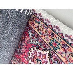 Bambu Halı Salon Halısı Post Pelüş Halı Klasik desenli Pembe Halı  