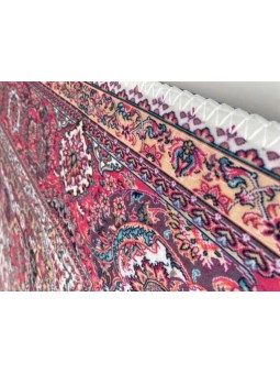 Bambu Halı Salon Halısı Post Pelüş Halı Klasik desenli Pembe Halı  