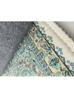 Bambu Halı Salon Halısı Post Pelüş Halı Klasik desenli Yeşil Halı  