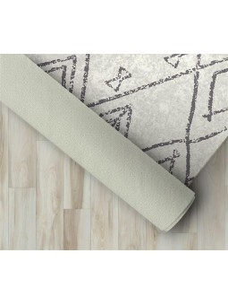  İskandinav Geometrik desenli Krem Halı Kaymaz Yıkanabilir
