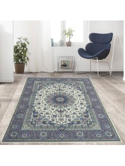 Bambu Halı Salon Halısı Post Pelüş Halı Klasik desenli Lila tonlarda Halı  