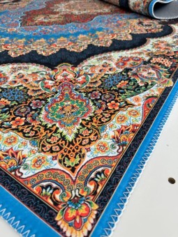 Bambu Halı Salon Halısı Post Pelüş Halı Klasik desenli Karma renkli Halı