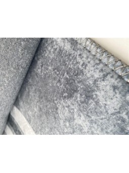 Bambu Halı Salon Halısı Post Pelüş Halı Dalga desenli Gri Altın renklerde
