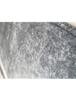 Bambu Halı Salon Halısı Post Pelüş Halı Dalga desenli Gri Altın renklerde