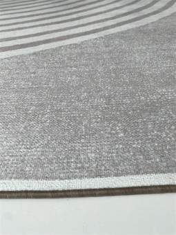 Modern Şönil Dokuma Taban Geometrik desenli Krem Beyaz Halı