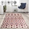 İskandinav kilim tarzı Salon Oda Mutfak Halısı Bej Kırmızı Halı Kaymaz Yıkanabilir