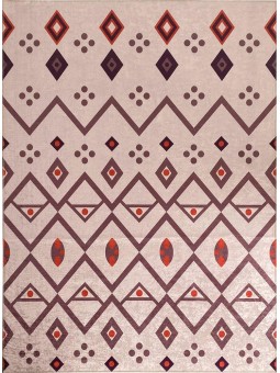 İskandinav kilim tarzı Salon Oda Mutfak Halısı Bej Kırmızı Halı Kaymaz Yıkanabilir