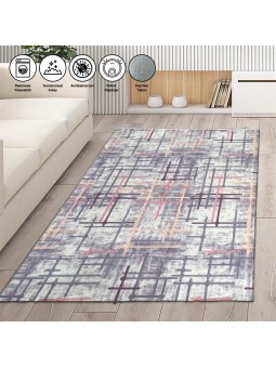 Modern Abstrak Çizgi desenli Salon Mutfak Oda Halısı Karışık renkli Halı Kaymaz Yıkanabilir