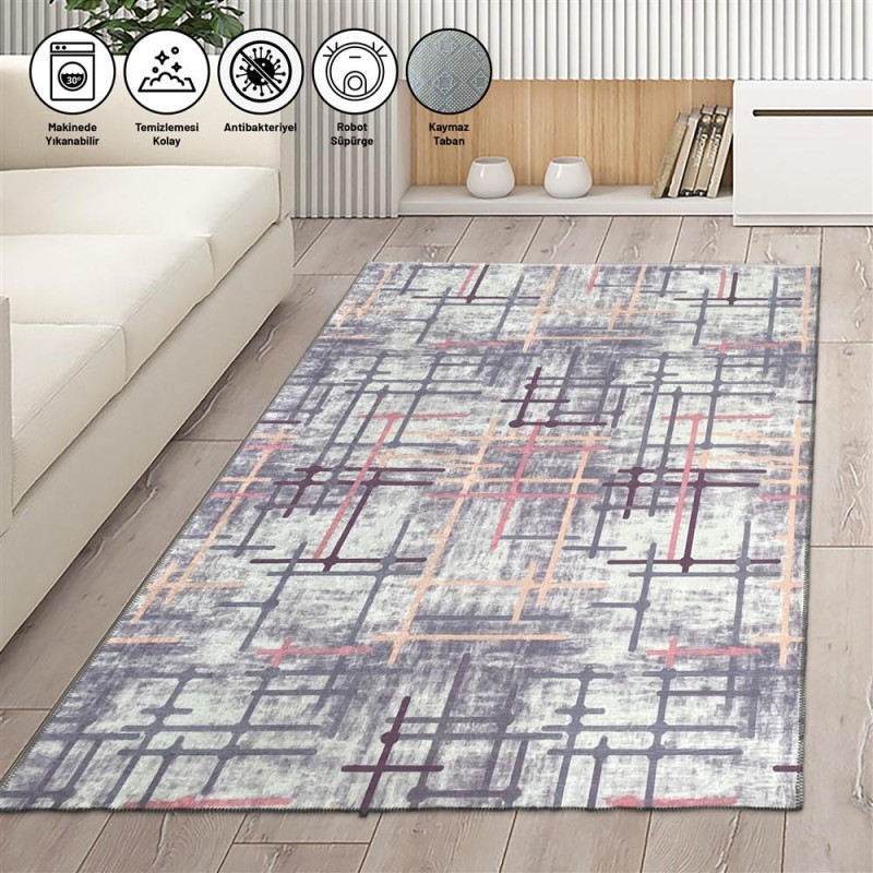 Modern Abstrak Çizgi desenli Salon Mutfak Oda Halısı Karışık renkli Halı Kaymaz Yıkanabilir Modern Abstrak Çizgi desenli Salon Mutfak Oda Halısı Karışık renkli Halı Kaymaz Yıkanabilir