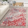 Modern Abstrak Çizgi karma desenli Salon Oda Mutfak Halısı Kırmızı Halı Kaymaz Yıkanabilir